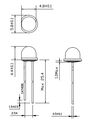Leds 4.8mm size